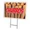 Signmission Churros Yard Sign & Stake outdoor plastic coroplast window, C-1824 Churros C-1824 Churros - alternate 1